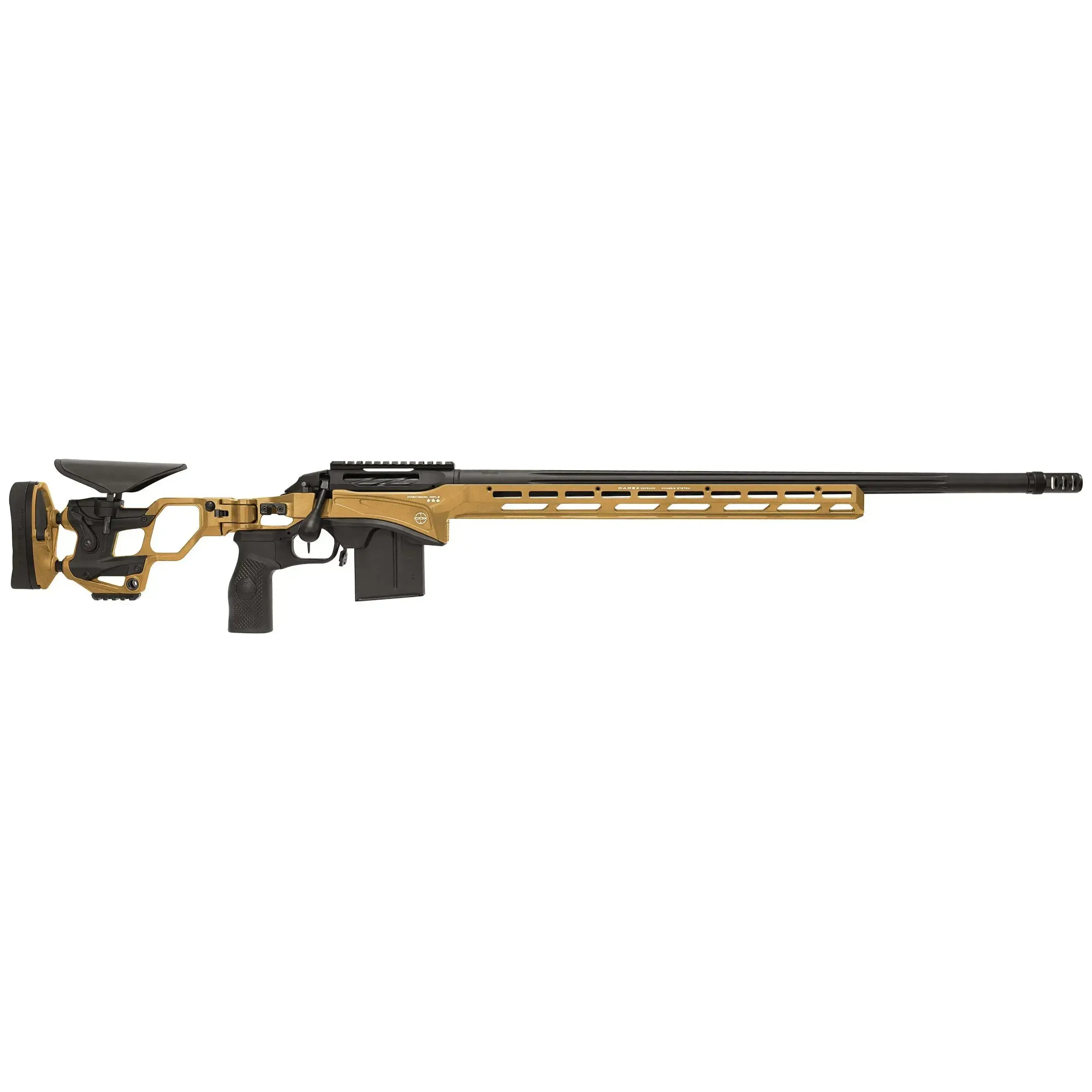 Cadex Defense CDX-SS SEVEN S.T.A.R.S. PRO .308 Win 26" 1:10" Bbl Hybrid Bronze/Black Rifle w/Hunting-Style MB CDXSS-PRO-308-26-CS20-D2E1N-HBB