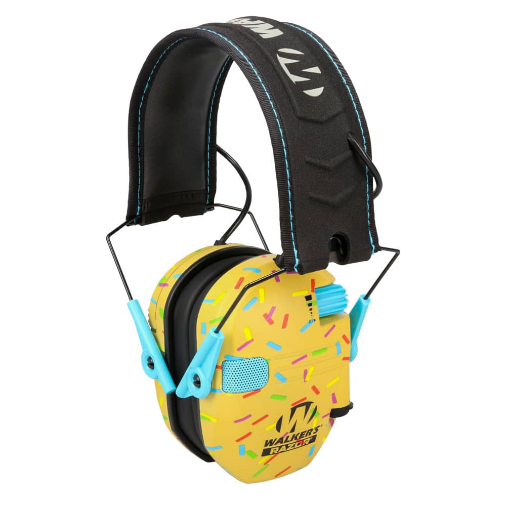 Walker's Razor Slim Electronic Muff Golden Brown Sprinkles Electronic Ear Ear Muffs GWP-RSEM-SPRNKB