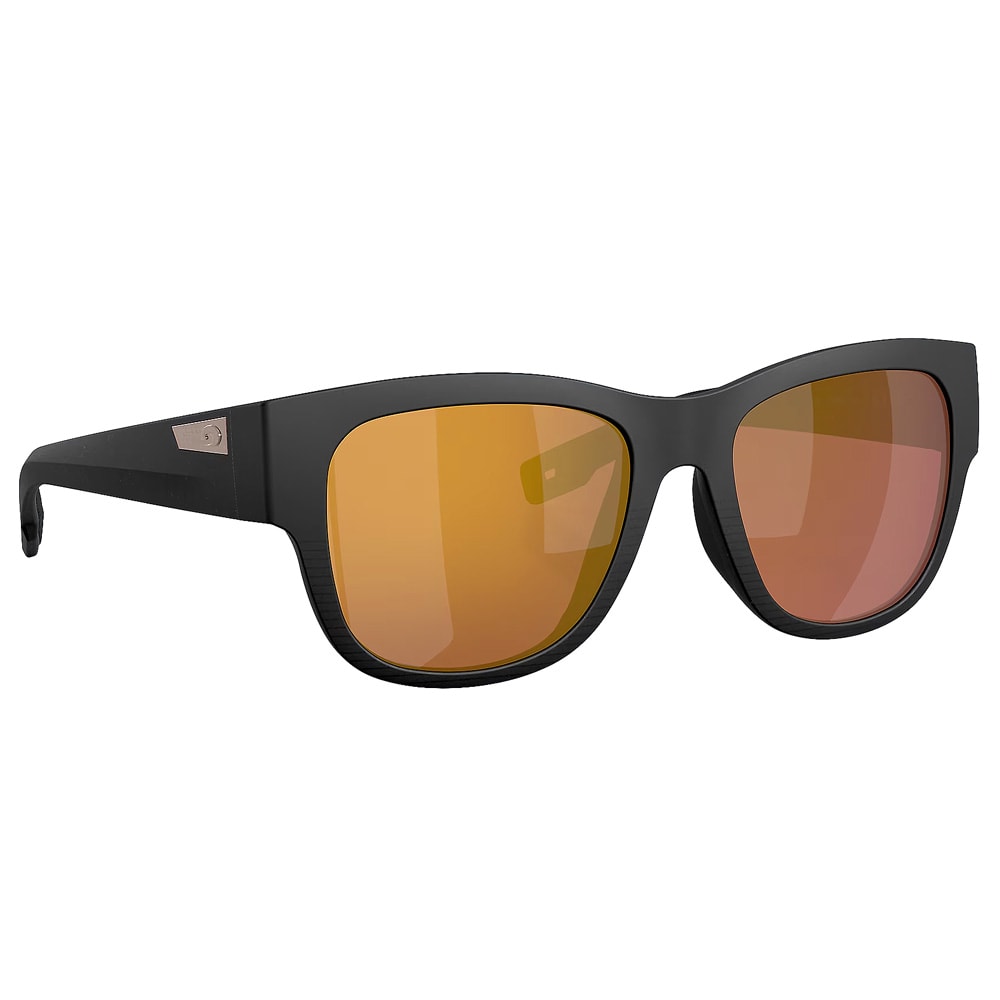 Costa World Ocean Day Caleta Netplus Black Frame Sunglasses W/Gold Mirror 580G Lenses 06S9084-90840755