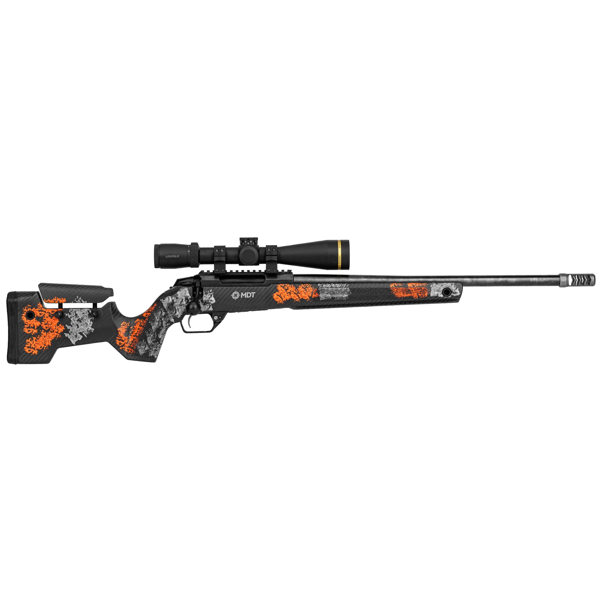 MDT CRBN Tikka T3X Short Action RH Fixed ARCA Hunter Orange and Grey Hunter Kit Chassis System 116131-HOG