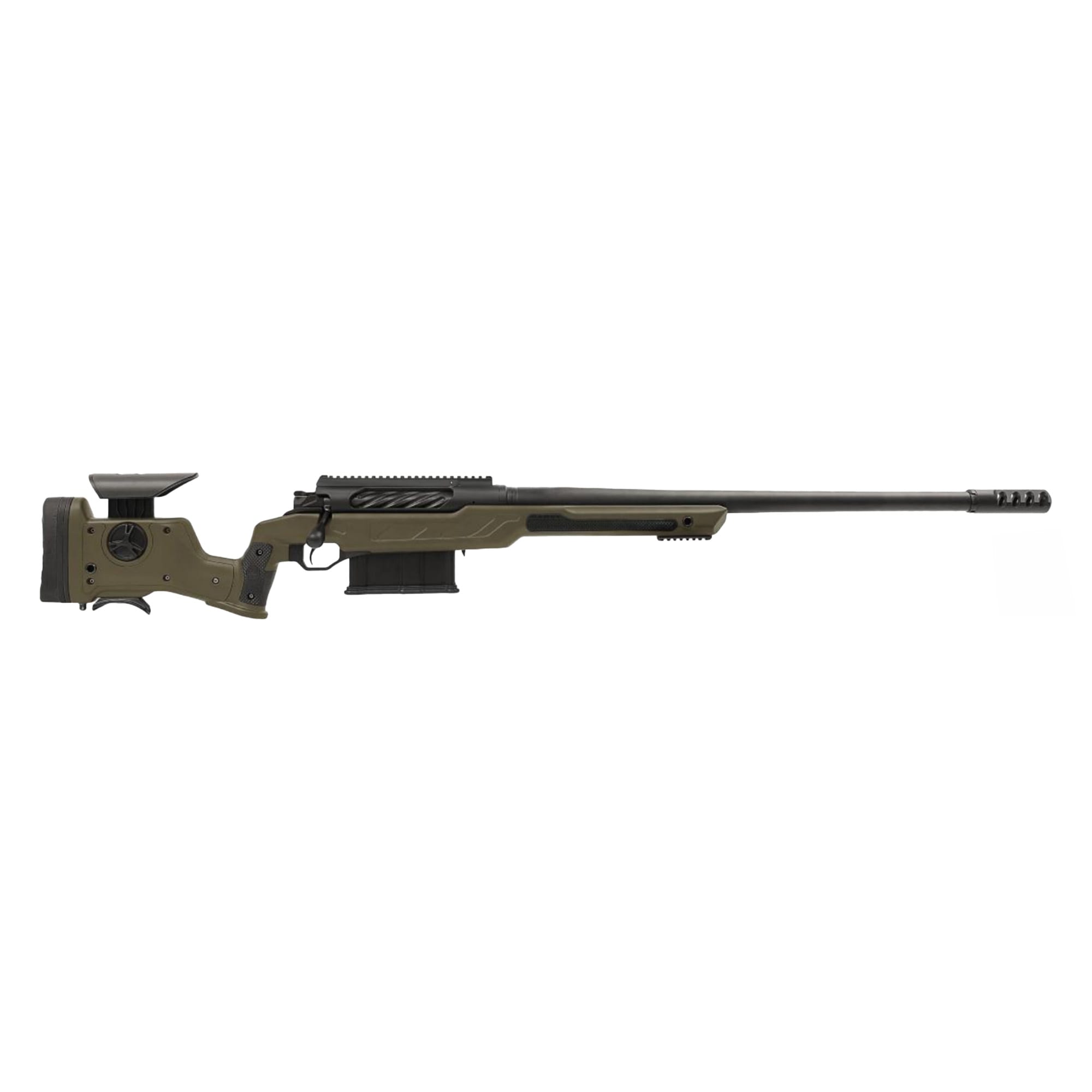 Cadex CDX-BMG QUAKE .50 BMG 29" 1:15 Bbl 20 MOA Top Rail DS Hybrid ODG/Black Precision Rifle w/MX4 Brake & Bolt Knobs CDXBMG-QUA-50-29-HI20-I1J5N-HOD