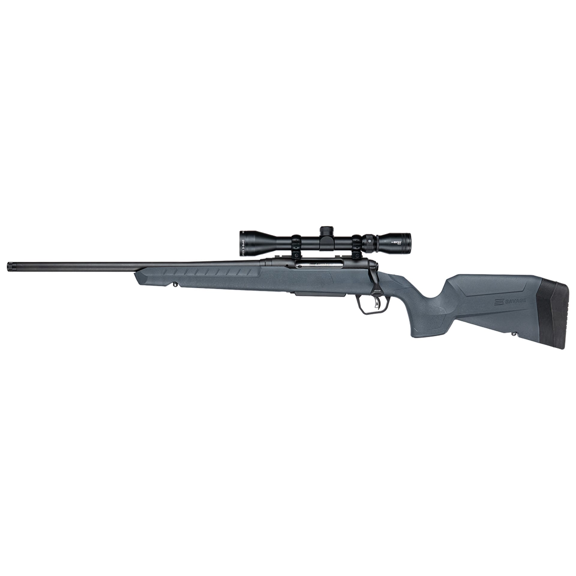 Savage Arms G4 Axis 2 XP Gray LH .400 LEG 1:16" 11/16x24 20" Heavy Sporter Bbl Carbon Steel/Synth Matte BLK Rifle w/3-9x40 BDC Scope 33203