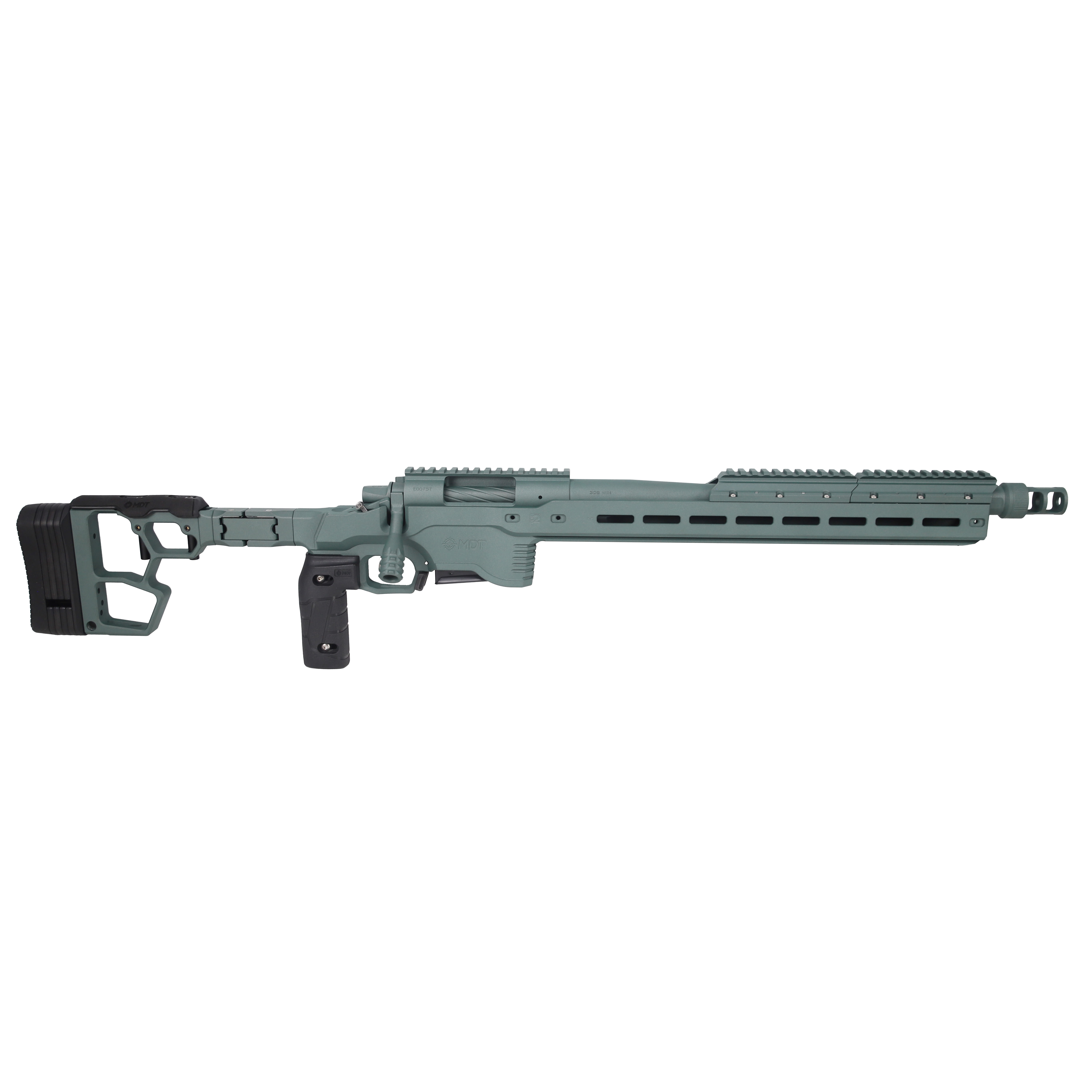 Surgeon 591 .308 WIN 16" SS Bbl SA PSR Brake Adj Trigger MDT/NV Compatible Action 20 MOA 1913 MIL-STD Rail GRN Concealable Sniper Rifle NGSSCSR-GRN