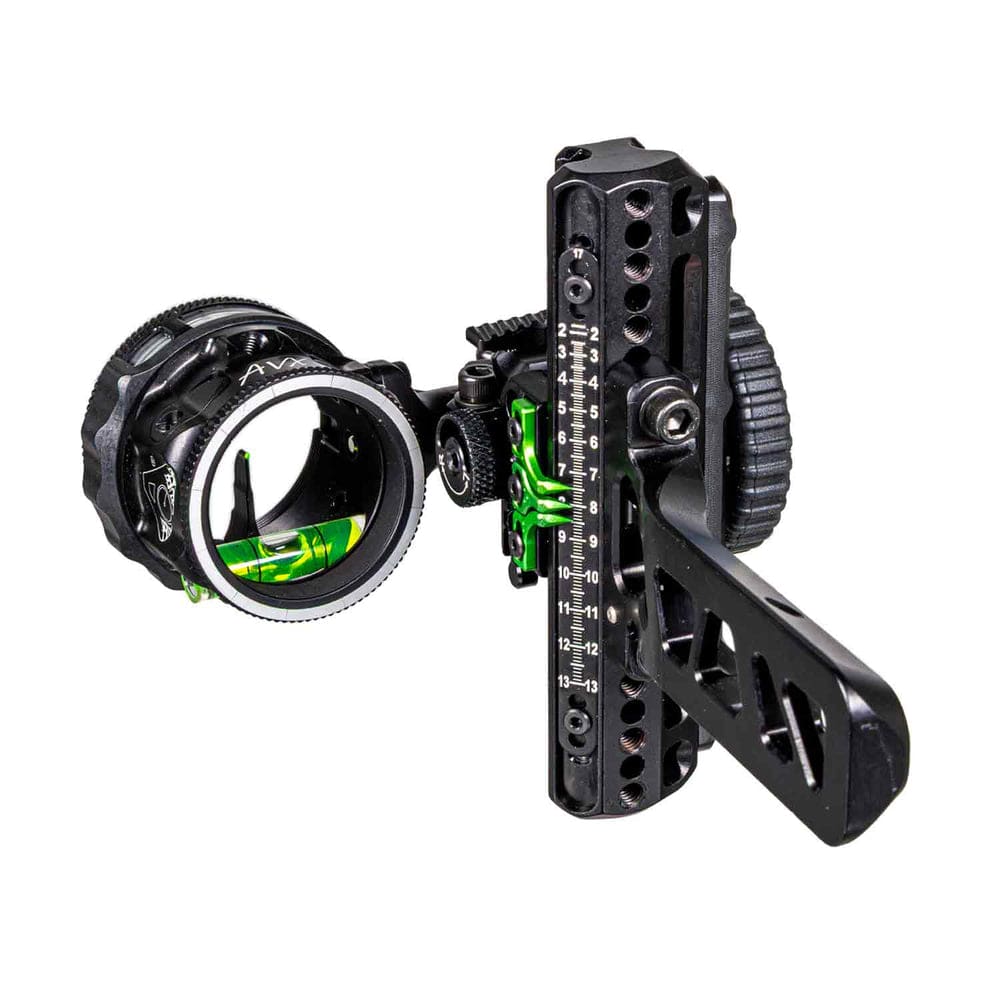 Driver Plus Slider Sight-Mathews® Bridge-Lock - w/ AVX-31 Scope-Single Pin-.010 Green Fiber-Stealth ADVP-B110-3GA