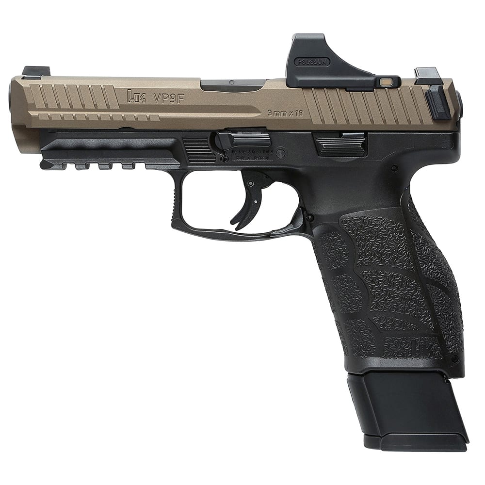 HK VP9A1 F 9mm 4.5" Bbl Optics Ready Midnight Bronze Pistol w/(1) 17rd &amp; (1) 20rd Mag 81001295