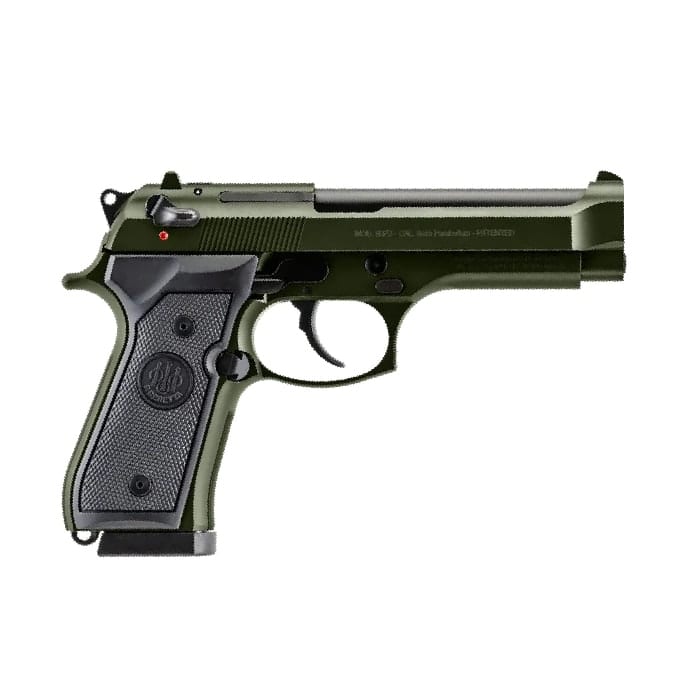 Beretta 92FS OD Green 15rd OD Green 9x19mm 4.9" Bbl SA/DA Pistol w/2 15 Mags J92F300GR15