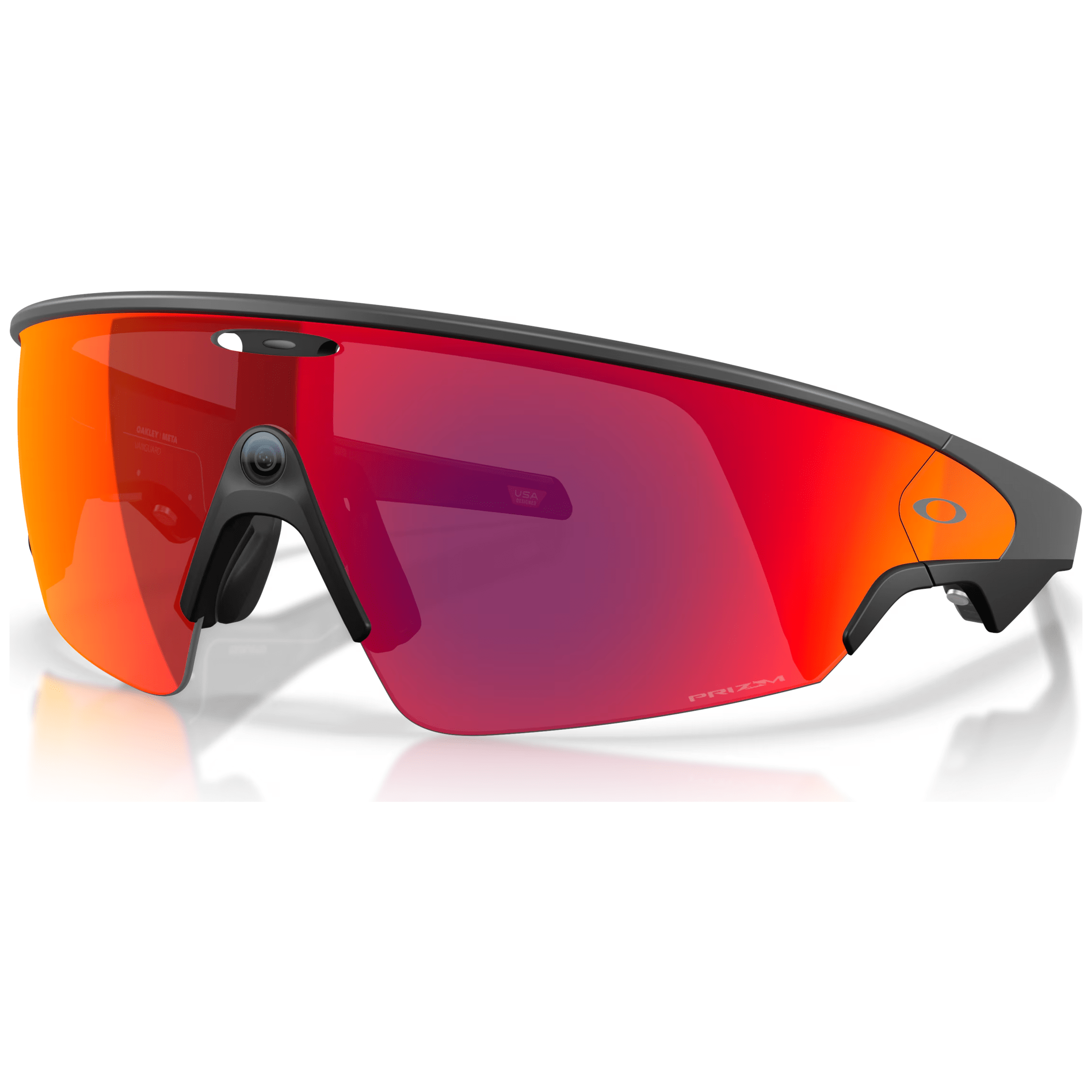 Oakley META Vanguard Black w/Prizm Road Rectangle Shield - Toric Lens 6.25x4.24 Nylon (Semi-Rimless) Sunglasses OW8001-01
