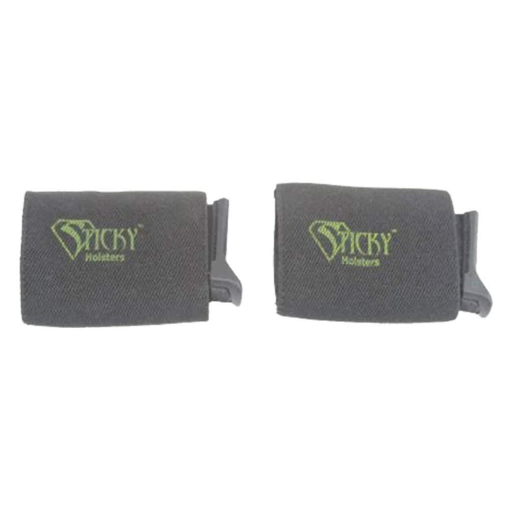 Sticky Holsters 2 Pack Belt Slider Horizontal Elastic Magazine Carrier, Fits Belts up to 1.5" Wide BSx2