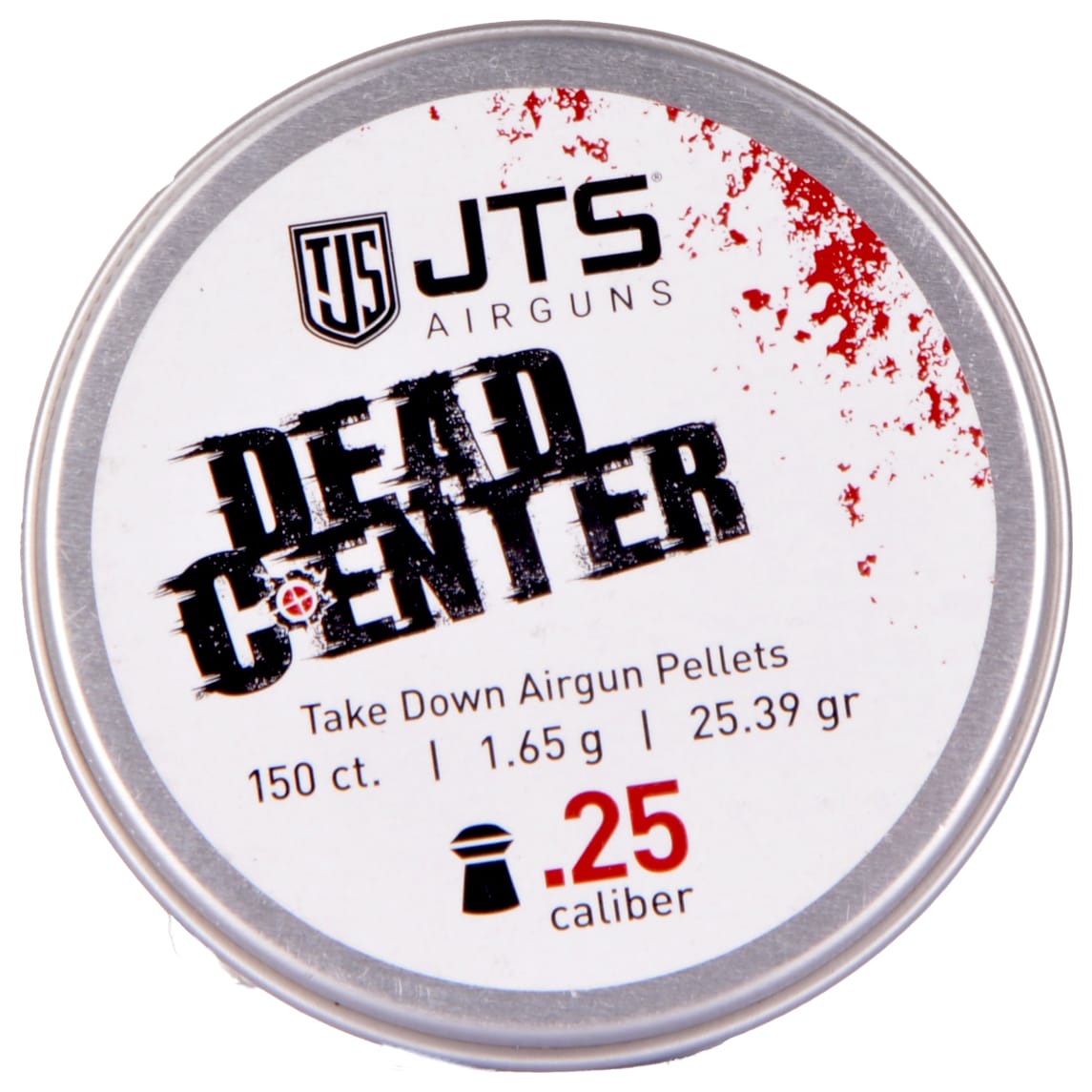 JTS Dead Center Precision .25 Cal 1.645g (25.39gr) Domed Pellets (150 ct) Bulk Package JAC102