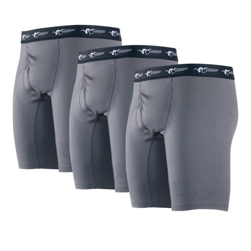 Stone Glacier Chinook Merino Boxer Brief 3-Pack Granite Grey 10004-GG-3Pack