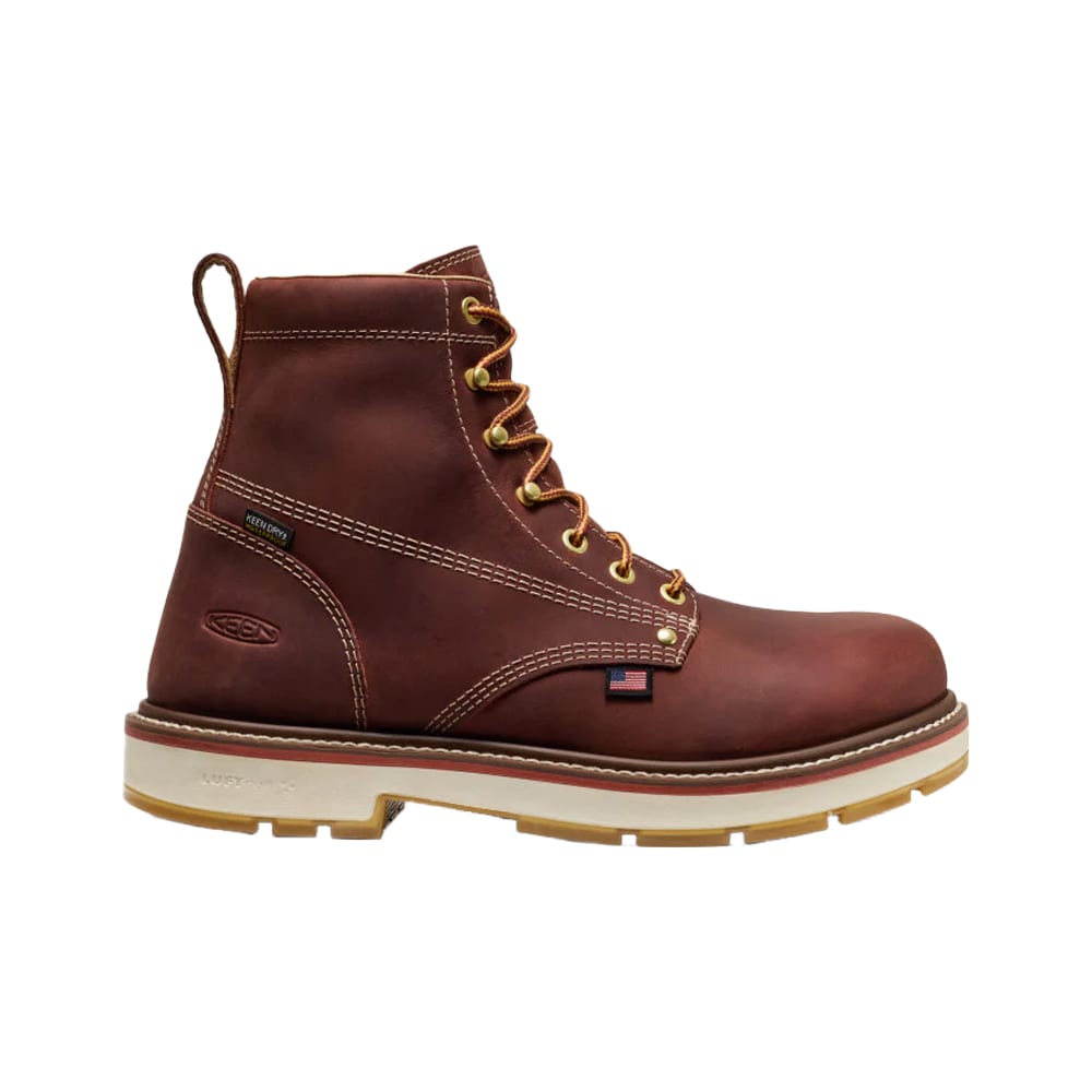 Keen American Built Liberty 90 Degree 6" WP Men's Bombay Brown/Gum 9 EE 1031303-9EE