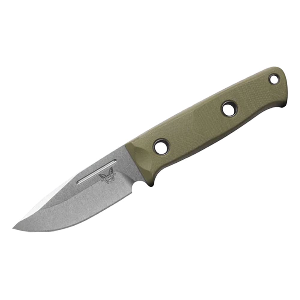 Benchmade Sibert Mini Bushcrafter Fixed Blade Drop-Point Olive Drab Green G10 Knife 165-1