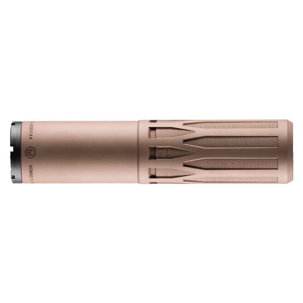 Dead Air Nomad Ti OTB 7.62 FDE CF Rifle Silencer w/DA870 5/8-24 Xeno Radial Brake NOMADTIOTFDE