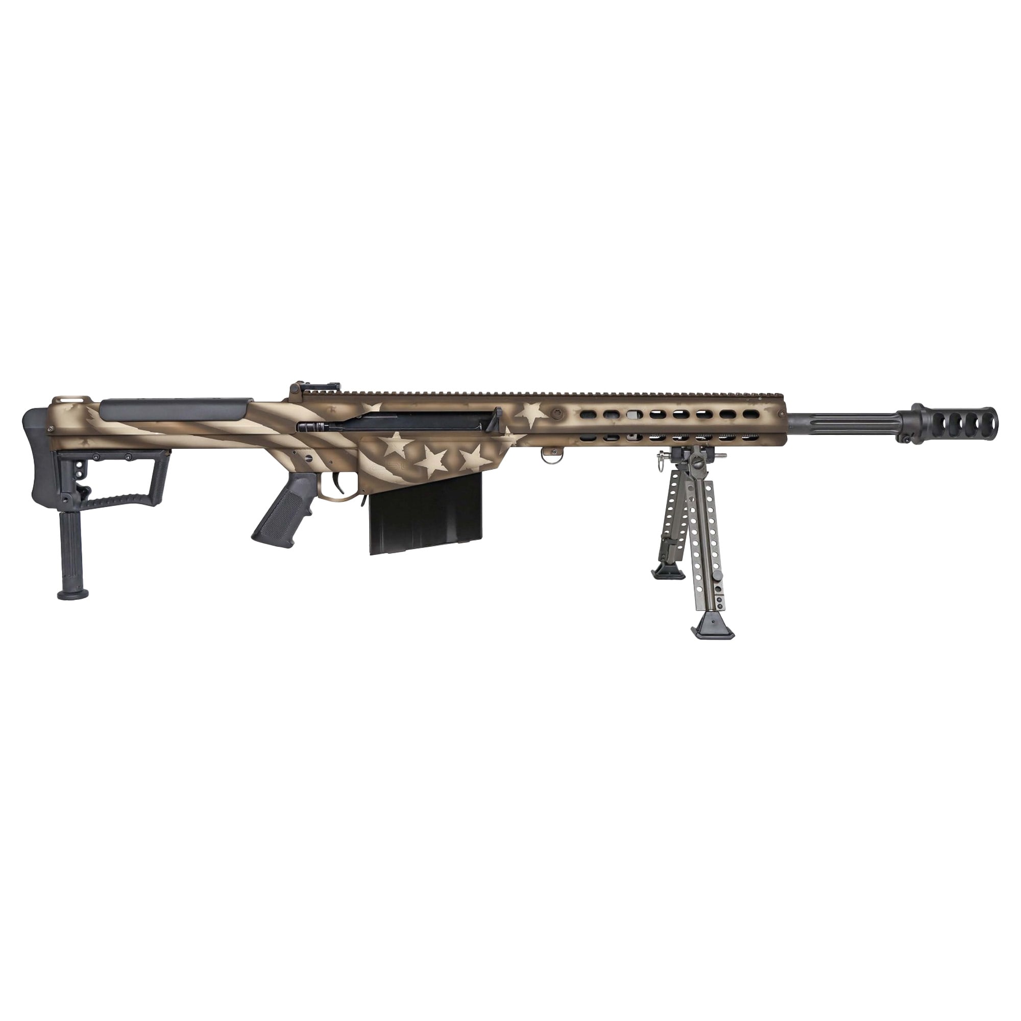 Barrett M107A1 America 250 Series Anniversary 50 BMG 20" 1:15 Bbl Rifle w/RMJ Tactical Kestrel Tomahawk, Challenge Coin, &amp; Pelican Case 20153
