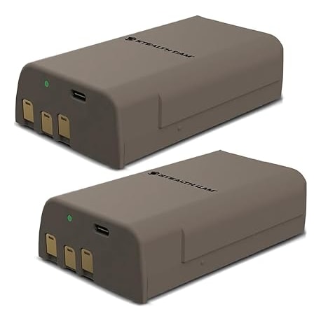 Stealth Cam 2 Pack of 5,000 mAh FieldMax Lithium Rechargeable Cartridge Batteries STC-RCBAT-2PK