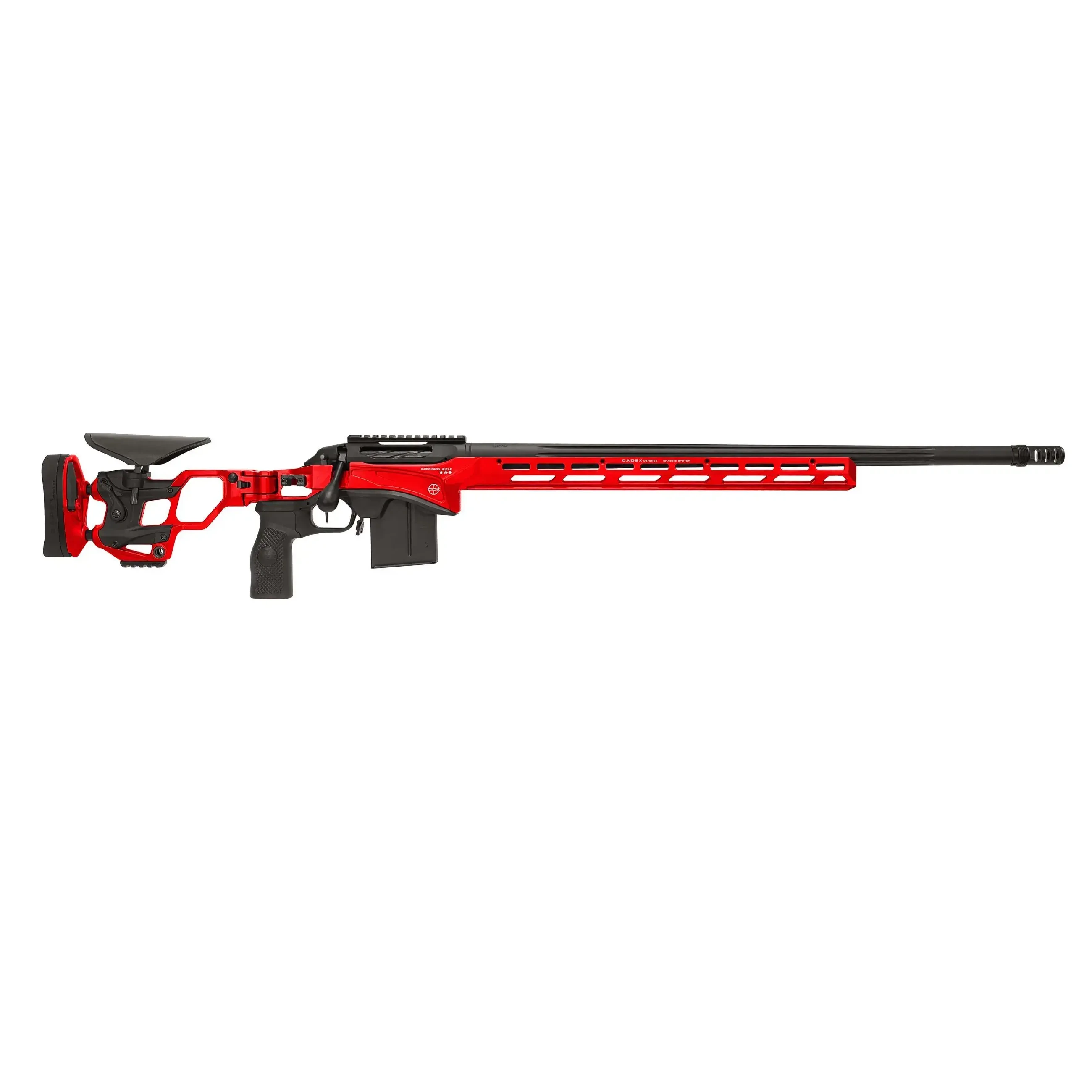 Cadex Defense CDX-SS SEVEN S.T.A.R.S. PRO 6mm BR 26" 1:7.5" Bbl Hybrid USMC Red/Black Rifle w/Hunting-Style MB CDXSS-PRO-6BR-26-CS20-D2A1N-HUS