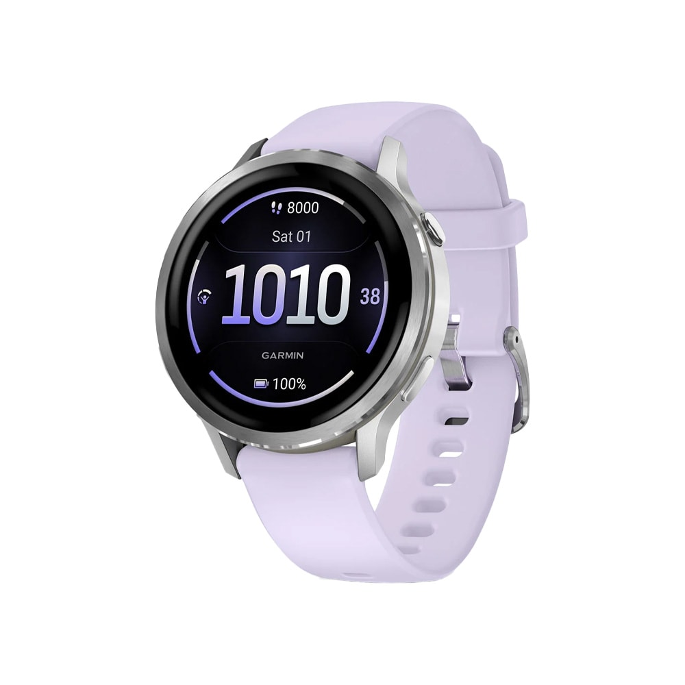 Garmin Venu 4 41mm Gray w/Silver + Periwinkle Advanced Health and Fitness Smartwatch 010-03013-01