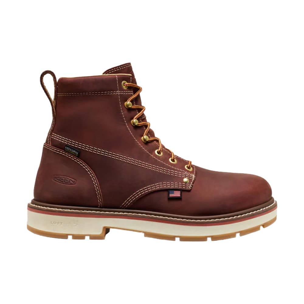 Keen American Built Liberty 90 Degree 6" WP Soft Toe Men's Bombay Brown/Gum Boots 1031304