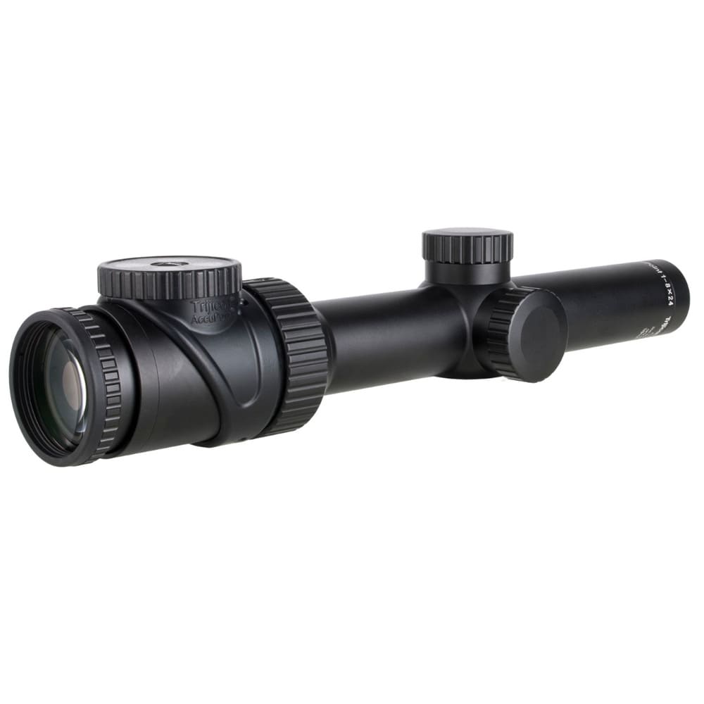 Trijicon AccuPoint 1-8x24mm BAC Red Triangle Post Reticle 30mm Tube Satin Black Capped Adjusters Riflescope TR35-C-200184