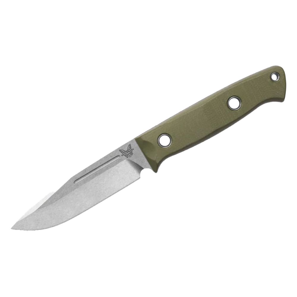 Benchmade Sibert Bushcrafter Fixed Blade Drop-Point Olive Drab Green G10 Knife 163-1