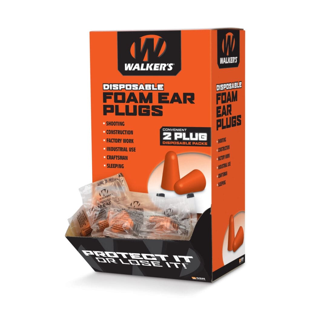 Walker's 200 Pair Box of Foam Ear Plugs GWP-FOAMPLUG200BX