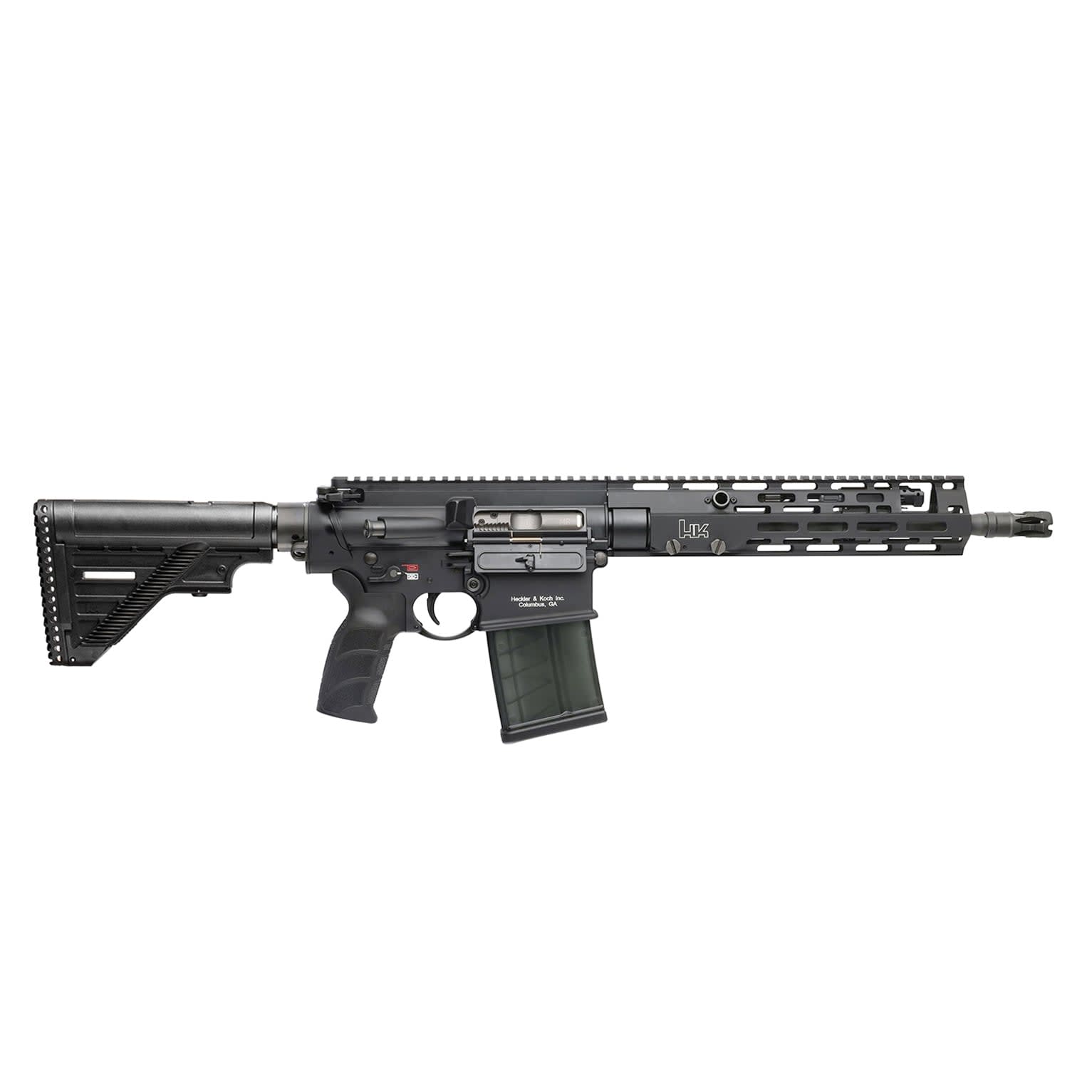 Heckler &amp; Koch MR762 A4 7.62 x 51mm 1:11 Twist Threaded 13"Bbl Short Stroke Piston Adjustable Gas Black MLOK ShortBarreled Rifle w/ 10rnd Mag 81001055