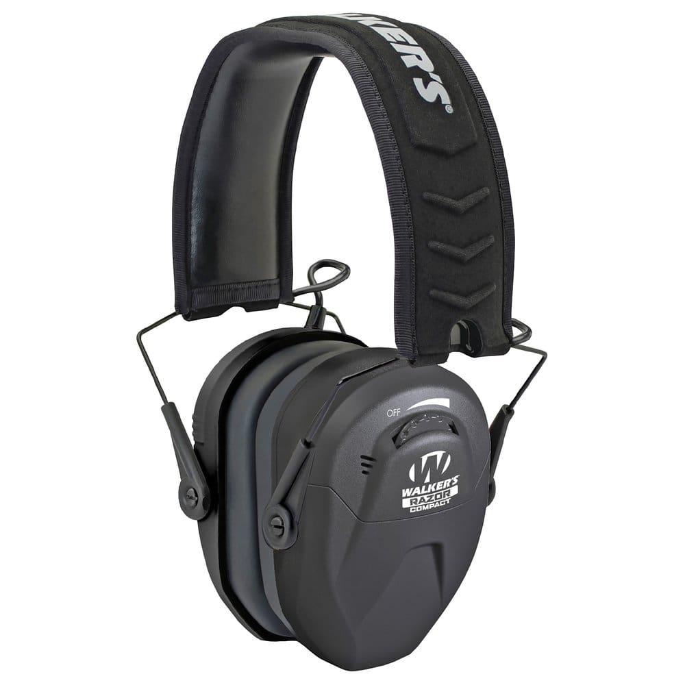 Walker's Razor Compact Electronic Youth &amp; Women's Black Ear Muffs GWP-CRSEM