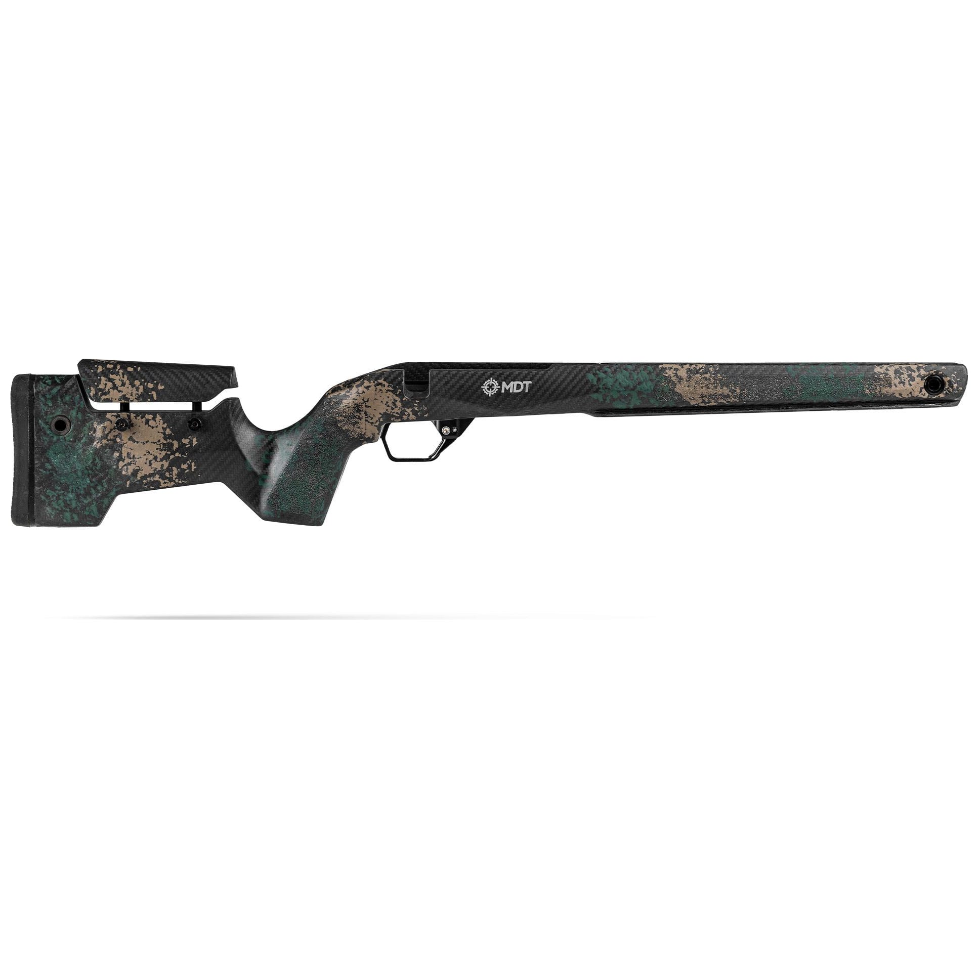 MDT CRBN Remington 700 Long Action RH Fixed ARCA Highland Green &amp; Flat Dark Earth Kit 116117-HGF