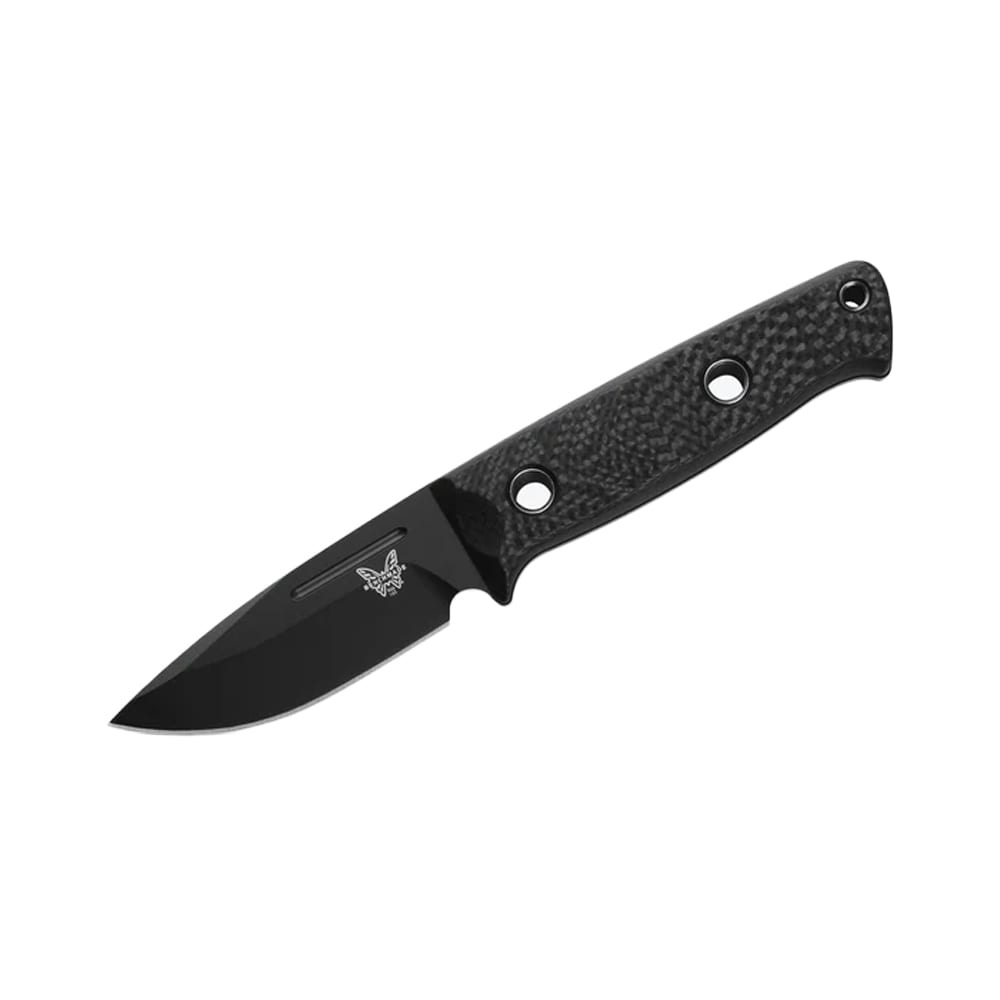 Benchmade Sibert Mini Bushcrafter Fixed Blade Drop-Point Carbon Fiber Knife 165BK