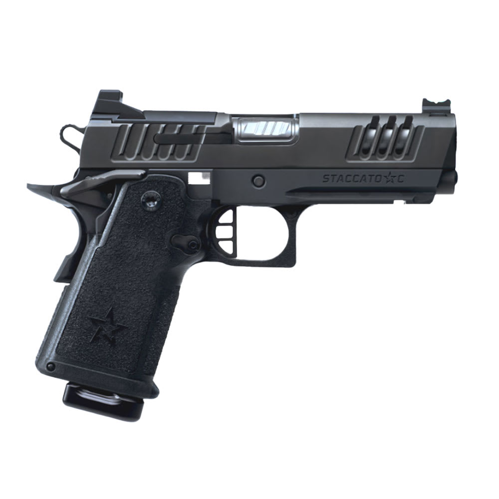 Staccato C Full Size Grip Carry + Duty V3 C Optic Ready Stainless Barrel (Blk Al Flat Trig)   DLC/SS Frm/Fnsh 15-1501-000014