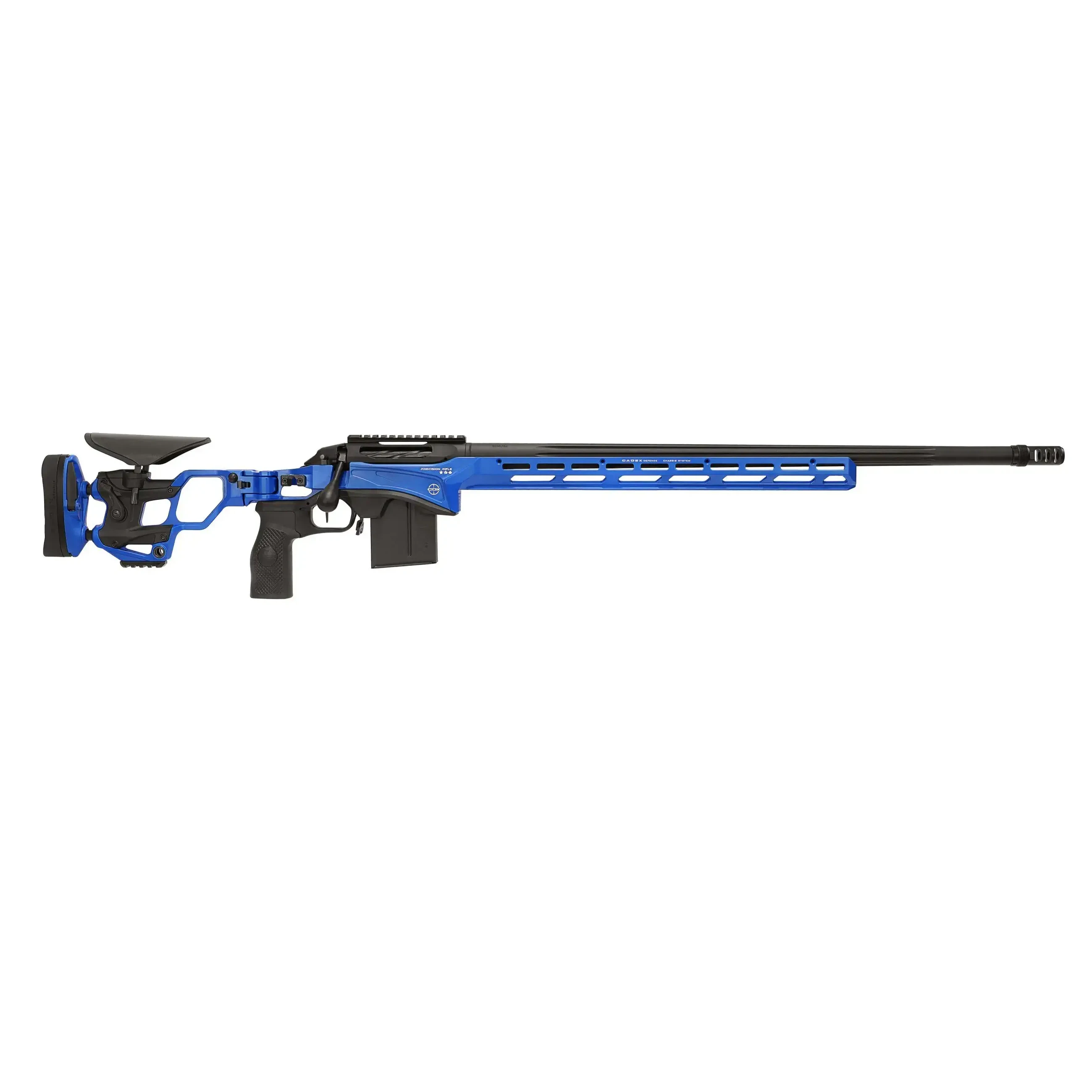 Cadex Defense CDX-SS SEVEN S.T.A.R.S. PRO .223 Rem 26" 1:8" Bbl Hybrid NRA Blue/Black Rifle w/Hunting-Style MB CDXSS-PRO-223-26-CS20-D2B1N-HNR