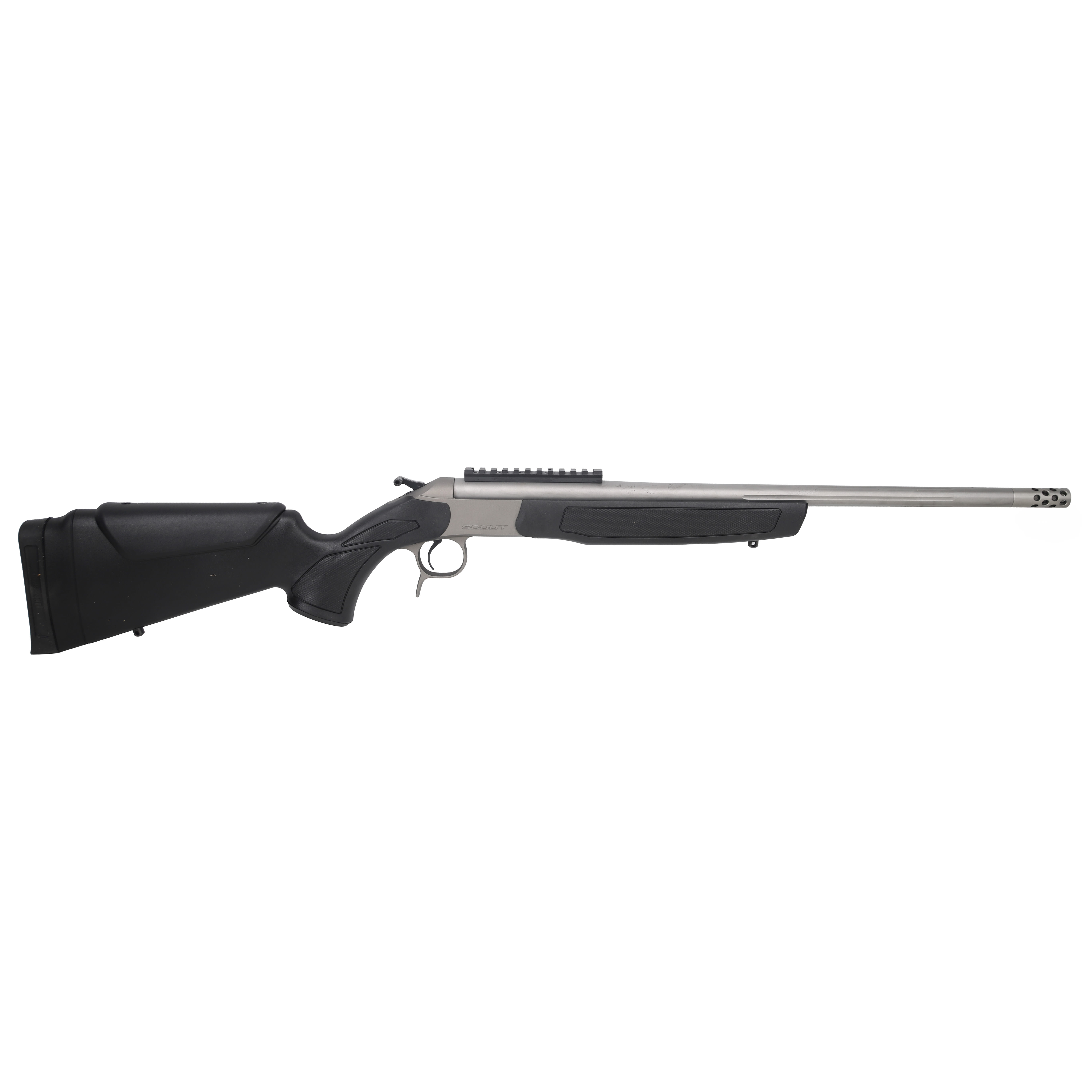 CVA Centerfire Scout SS TD .308 Win 20" 1:10" 5/8x24 Bbl Stainless Steel/Black Rifle w/Omni Brake &amp; 0 MOA Pic Rail CR4437S