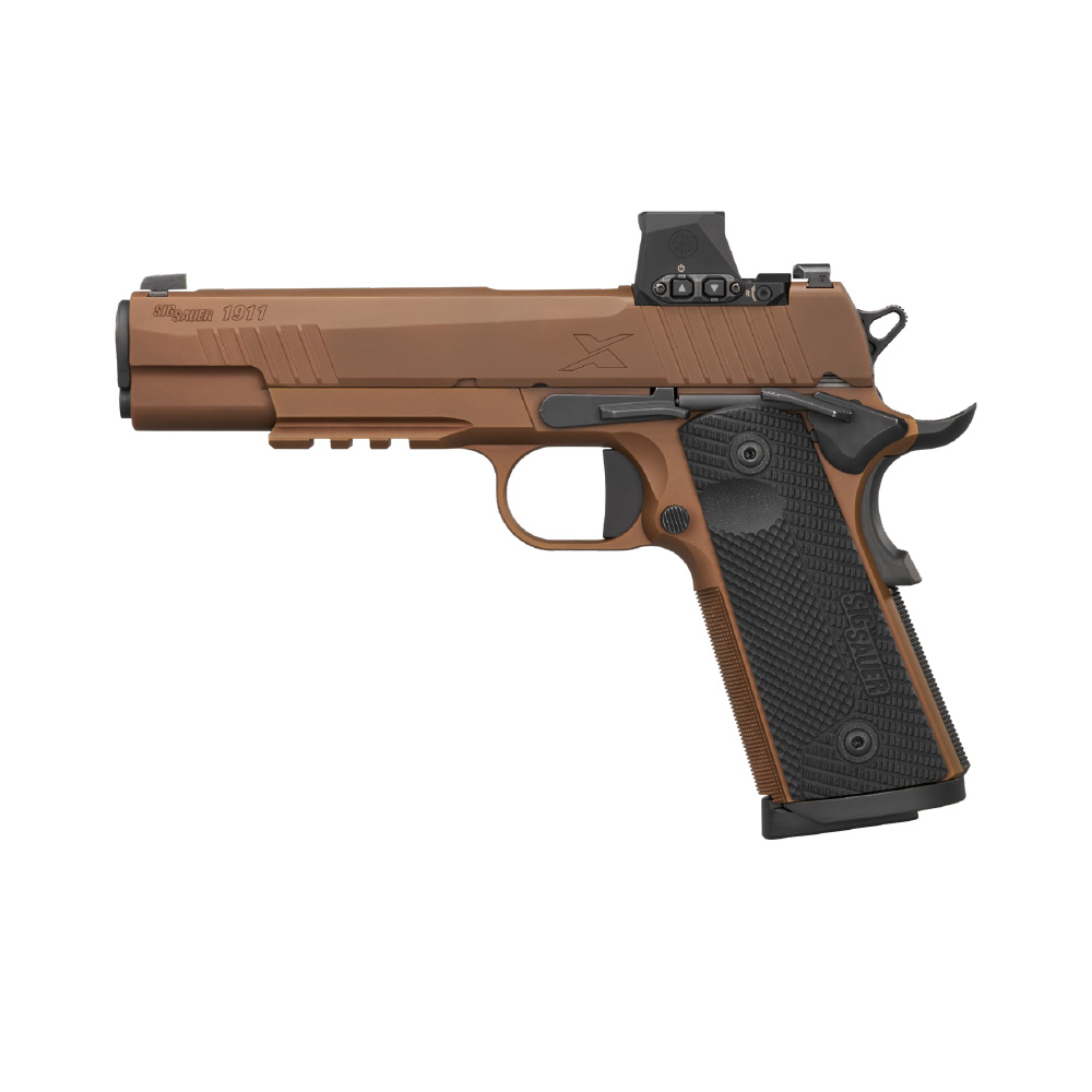 Sig Sauer 1911 XSeries .45 ACP 5&quot; Bbl SAO X-Ray 3 Romeo-X G10 Grip Emperor Scorpion Compact Pistol w/(2) 8rd Steel Mags 1911XR-45-CXR3-RXX