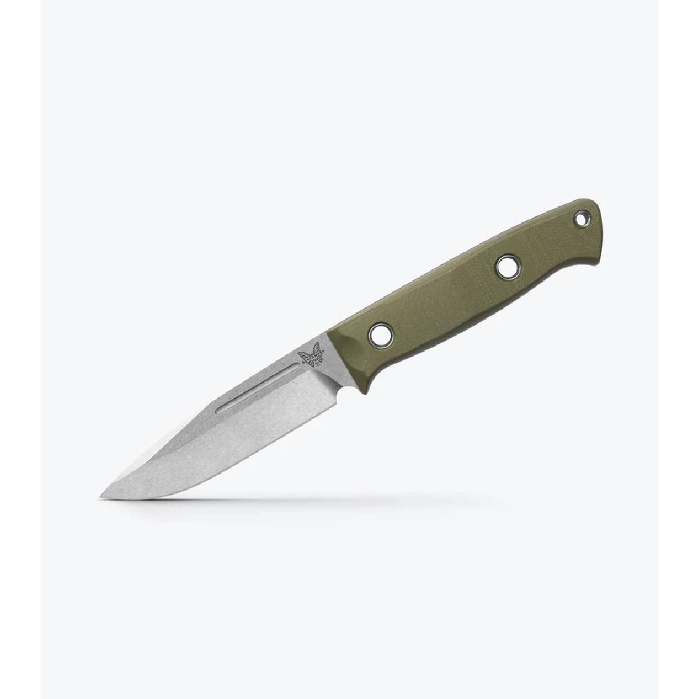Benchmade Sibert Bushcrafter Fixed Blade Drop-Point Olive Drab Green G10 Knife 163-1