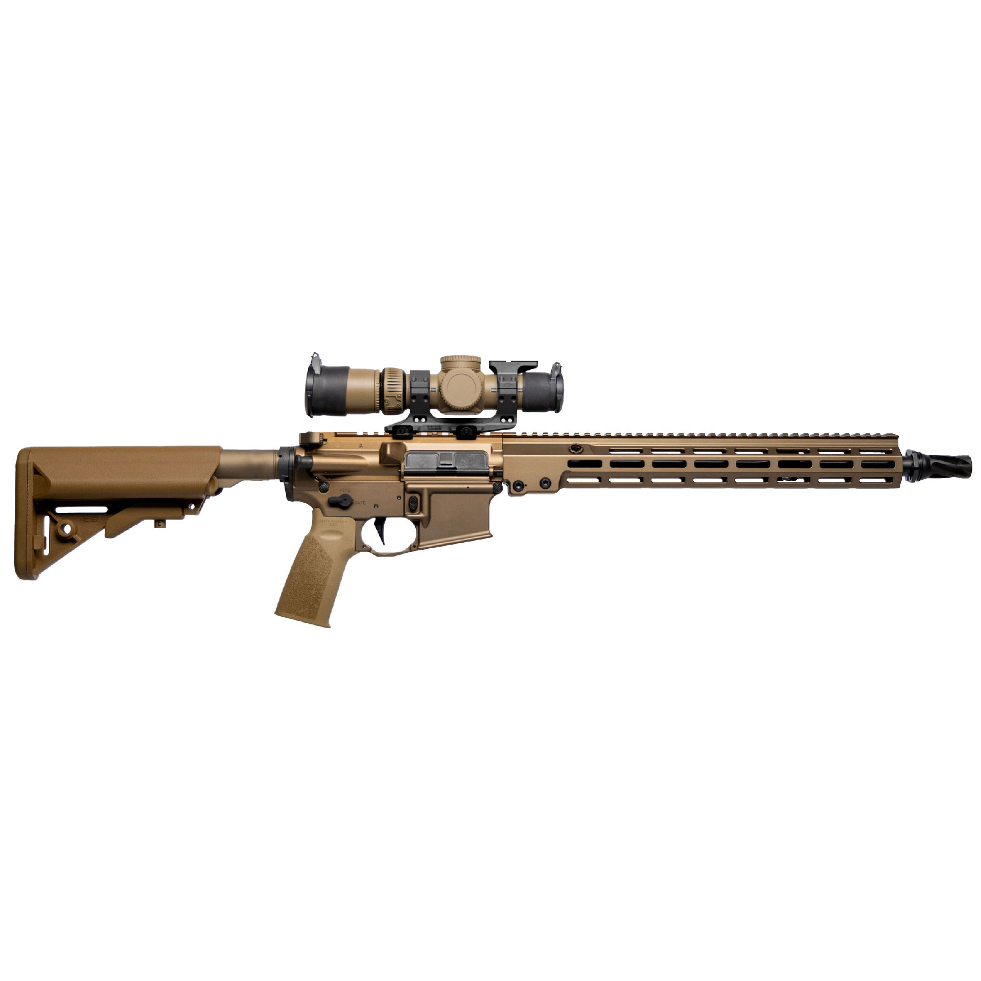 Geissele Super Duty MOD1 5.56 NATO 16&quot; 1:7&quot; CHF Bbl DDC Rifle w/Vortex AMG 1-10x24 FFP EBR-9 Super Short Scope &amp; Black Reptilia Mounts