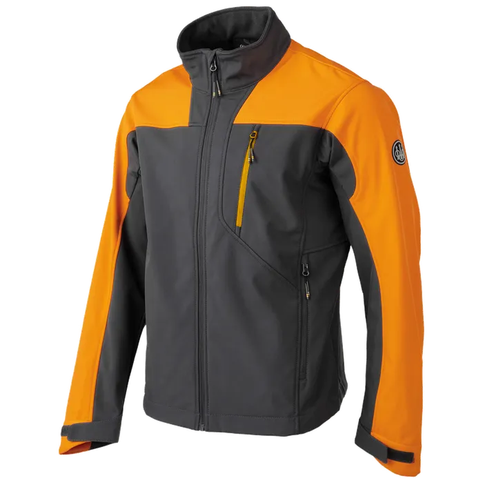 Beretta Daybreak Softshell Jacket Charcoal/Blaze Orange Large GU385T2447096AL