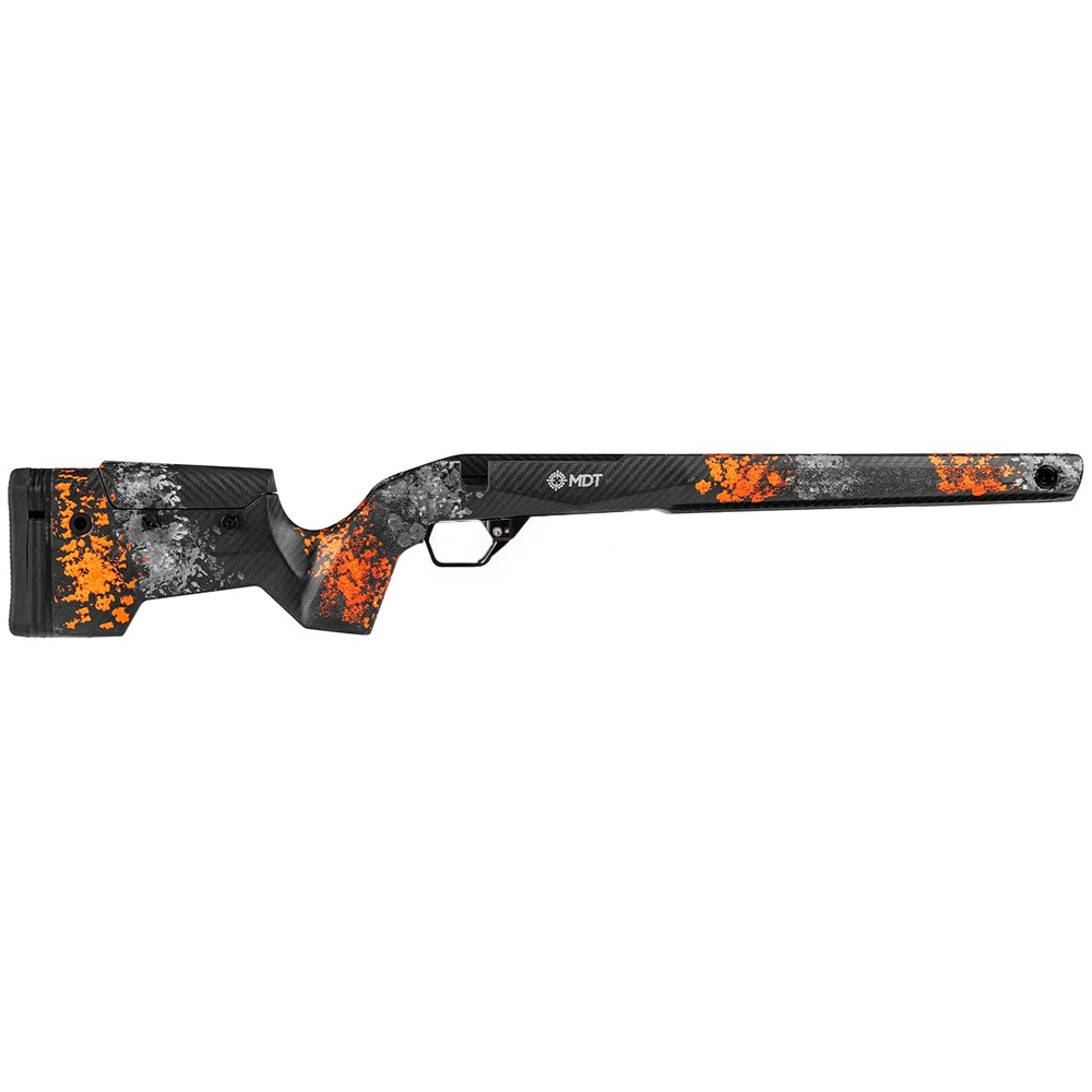 MDT CRBN Remington 700 SA RH Fixed Hunter Orange &amp; Grey w/ARCA Rail &amp; Hunting Bottom Metal 114481-HOG