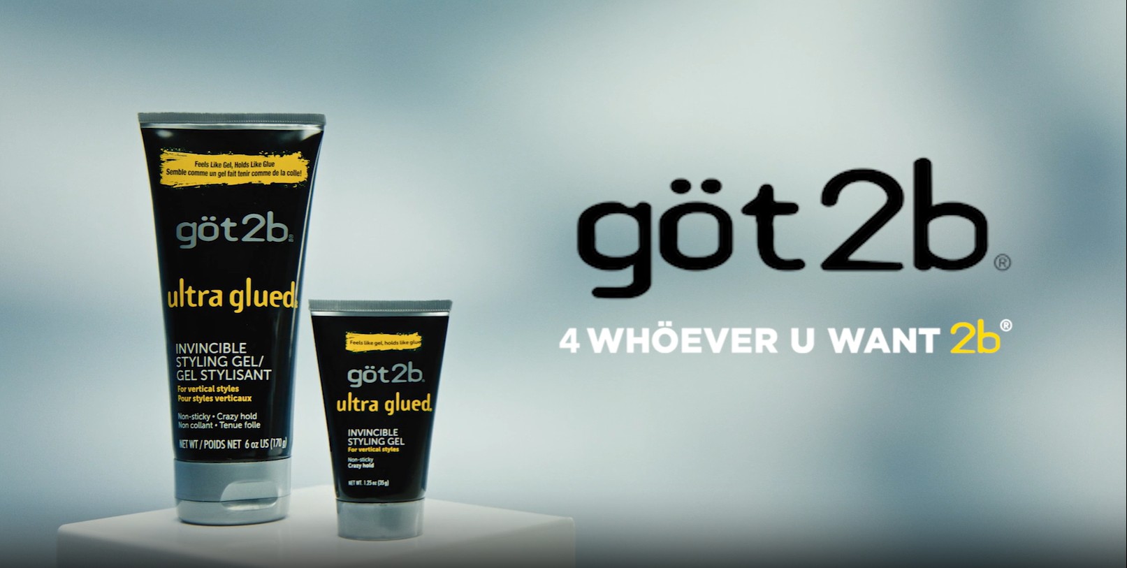 thumbnail video image 3 of got2b Ultra Glued Invincible Styling Hair Gel, Extra Strong Hold for Men & Women, 6 oz, 3 of 15