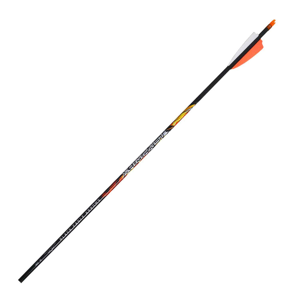 Black Eagle 18/64&quot; Factory Fletched Arrow Spartan 2.5&quot; Shield Cut .001&quot; 6 Pack 400 33854