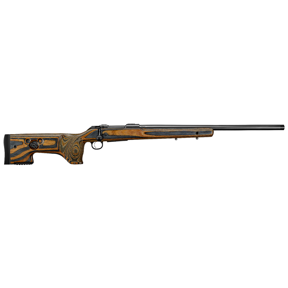 CZ-USA 600 Plus Range 6cm 5rd 24&quot; Bbl 5/8x24 Drilled &amp; Tapped Grey/Brown Laminate Stock Adjustable Comb Rifle 07514