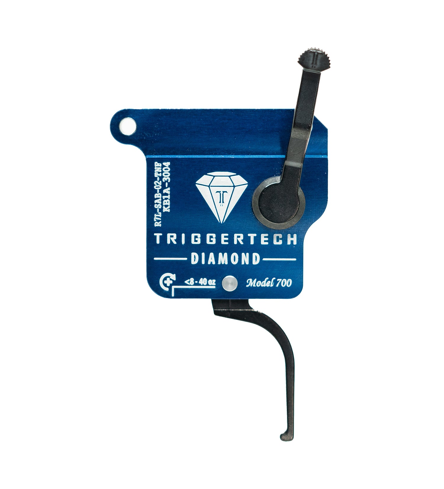 TriggerTech : Rem 700 Rough Diamond Triggers Rem700 Rough Diamond - Left Hand, Black Flat Lever, No Bolt Release Black R7L-SAB-02-TNF