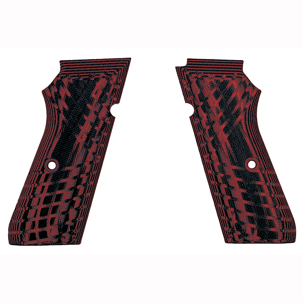 Kimber KDS9c Pistol Grips, High Texture Dark Red/Black 4200469