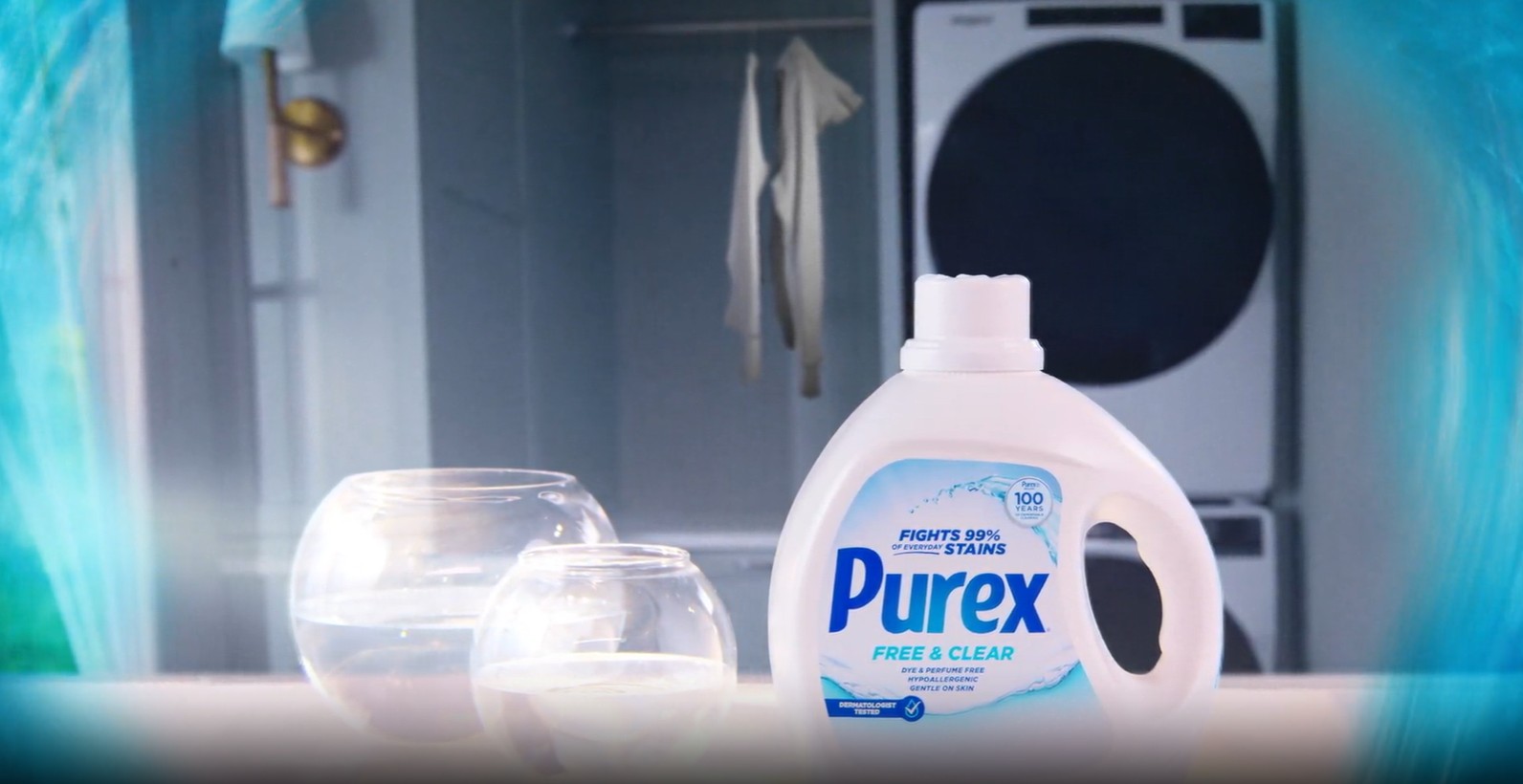 thumbnail video image 2 of Purex Free & Clear Liquid Detergent, Sensitive Skin, 150 fl oz, 115 loads, 2 of 8