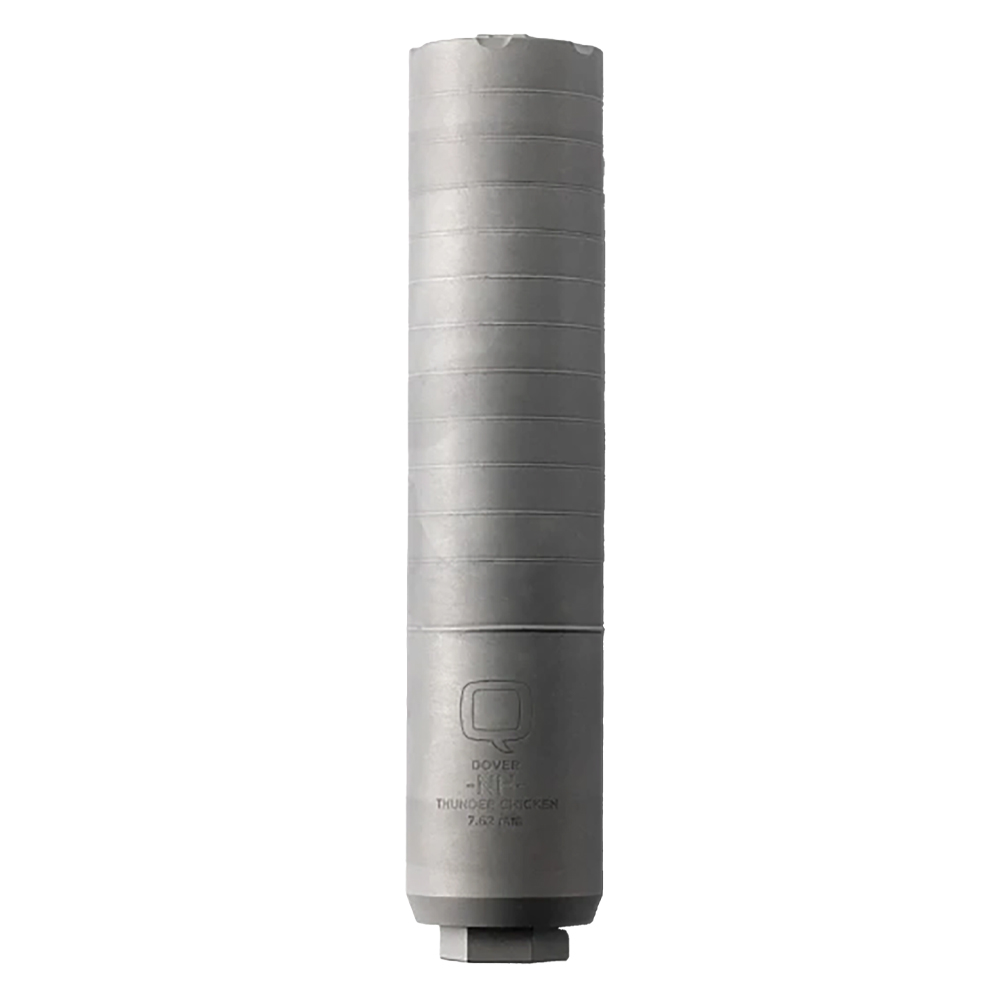 Q, LLC. Thunder Chicken 7.62mm Ti 1.75&quot; OD X 8.1&quot; L Bead Blasted Rearend Included Silencers SIL-TC-QUICKIE-762-RE