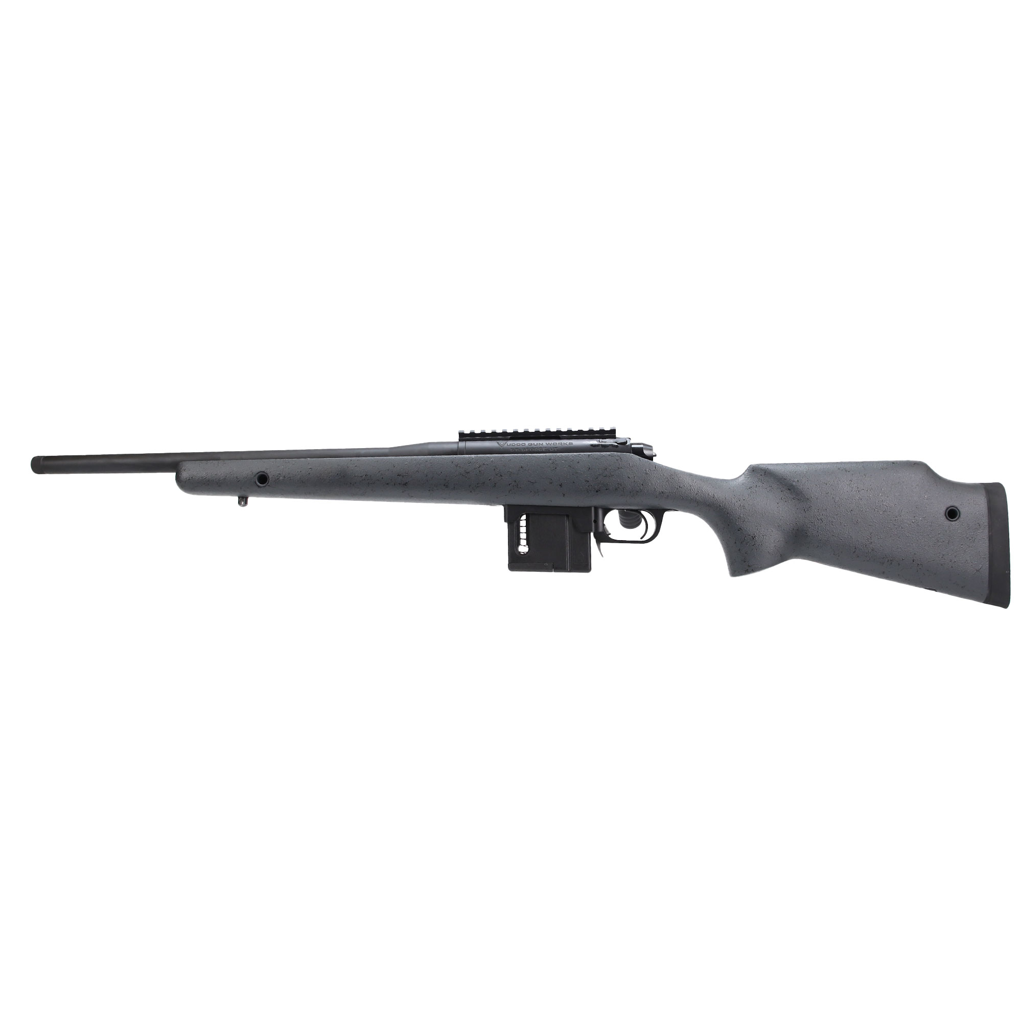 Vudoo Gun Works Gen2 RH 17M2 18&quot; Lothar Specter 1/2-28 20MOA TT Primary Grayboe Terrain TRI-22LR-G2-SP18T-GBTGRB