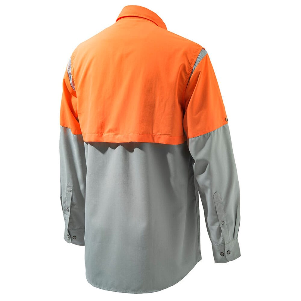 Beretta Covey TM Tech Field Shirt Grey/Blaze Orange Small LU701T15550965S