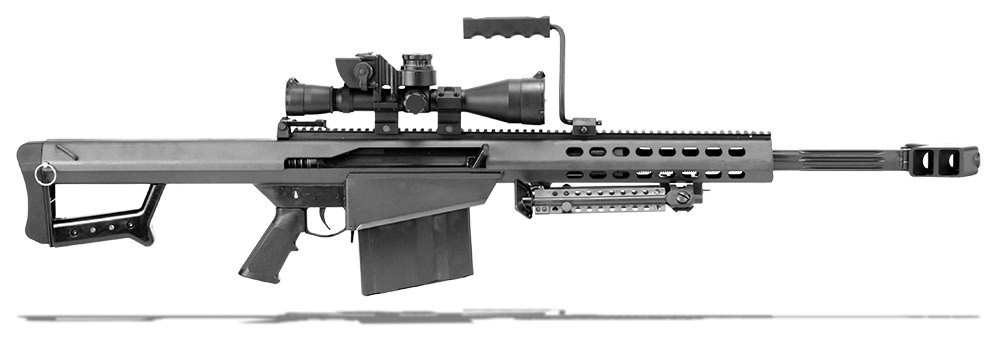 Barrett 82A1 50 BMG 20" Phosphate Mark 4 M1, BORS, Rings 13124