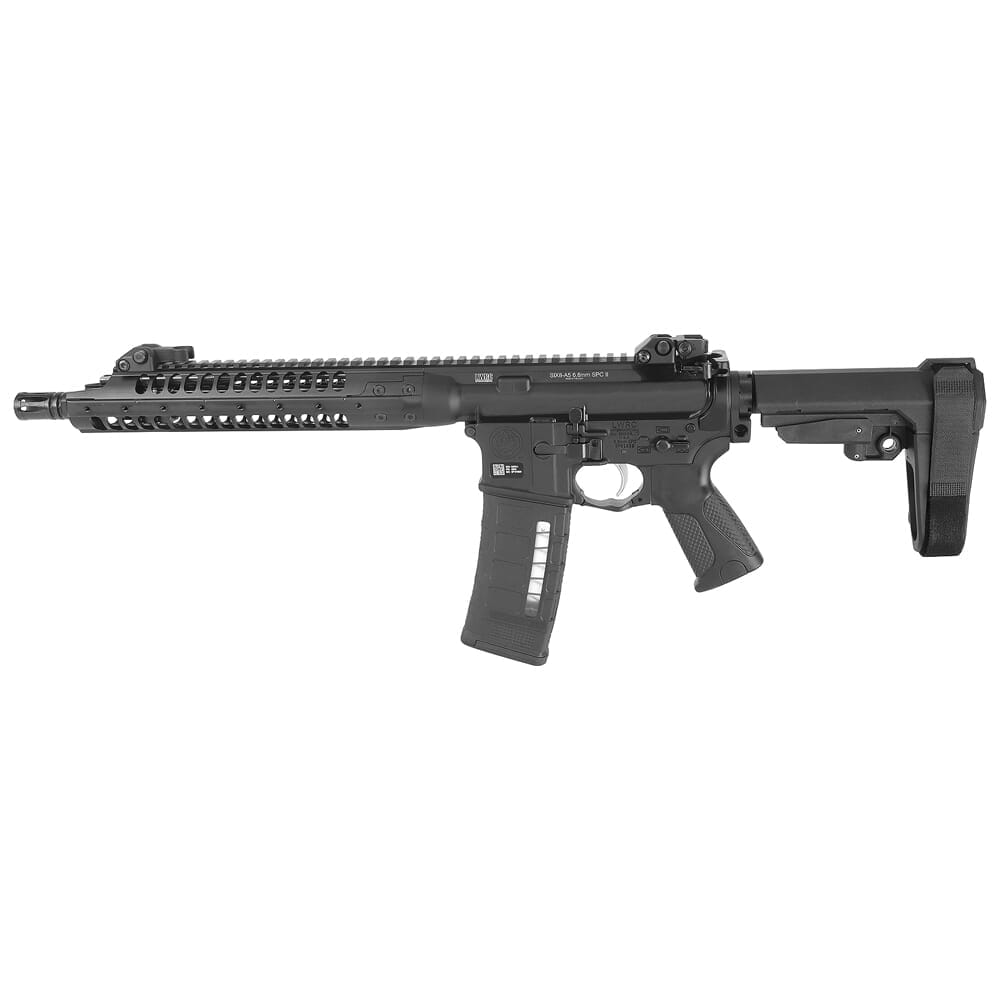 LWRC SIX8-A5 6.8 SPC 12.7" 1:7" 1/2x28 Bbl Black Pistol w/SBA3 Brace SIX8A5PB12SBA3