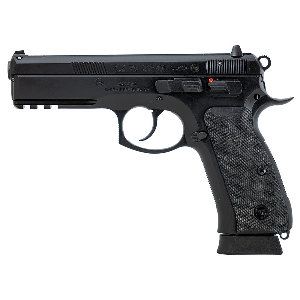 CZ-USA 75 SP-01 9mm Blk 19rd Handgun w/Luminescent Front/Rear Sights & Manual Safety 89352