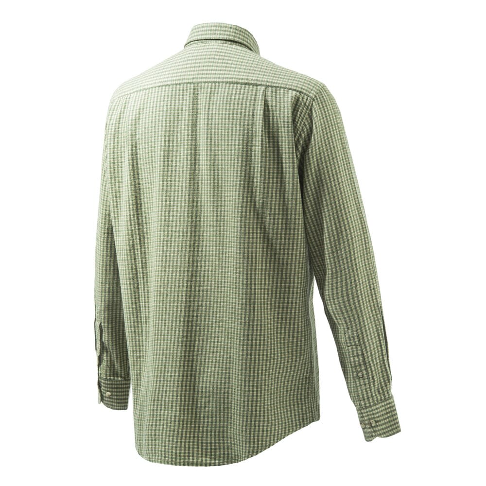 Beretta Wood Flannel Button-Down Shirt Light Green/Beige Plaid X Large LUA10T1644014YXL